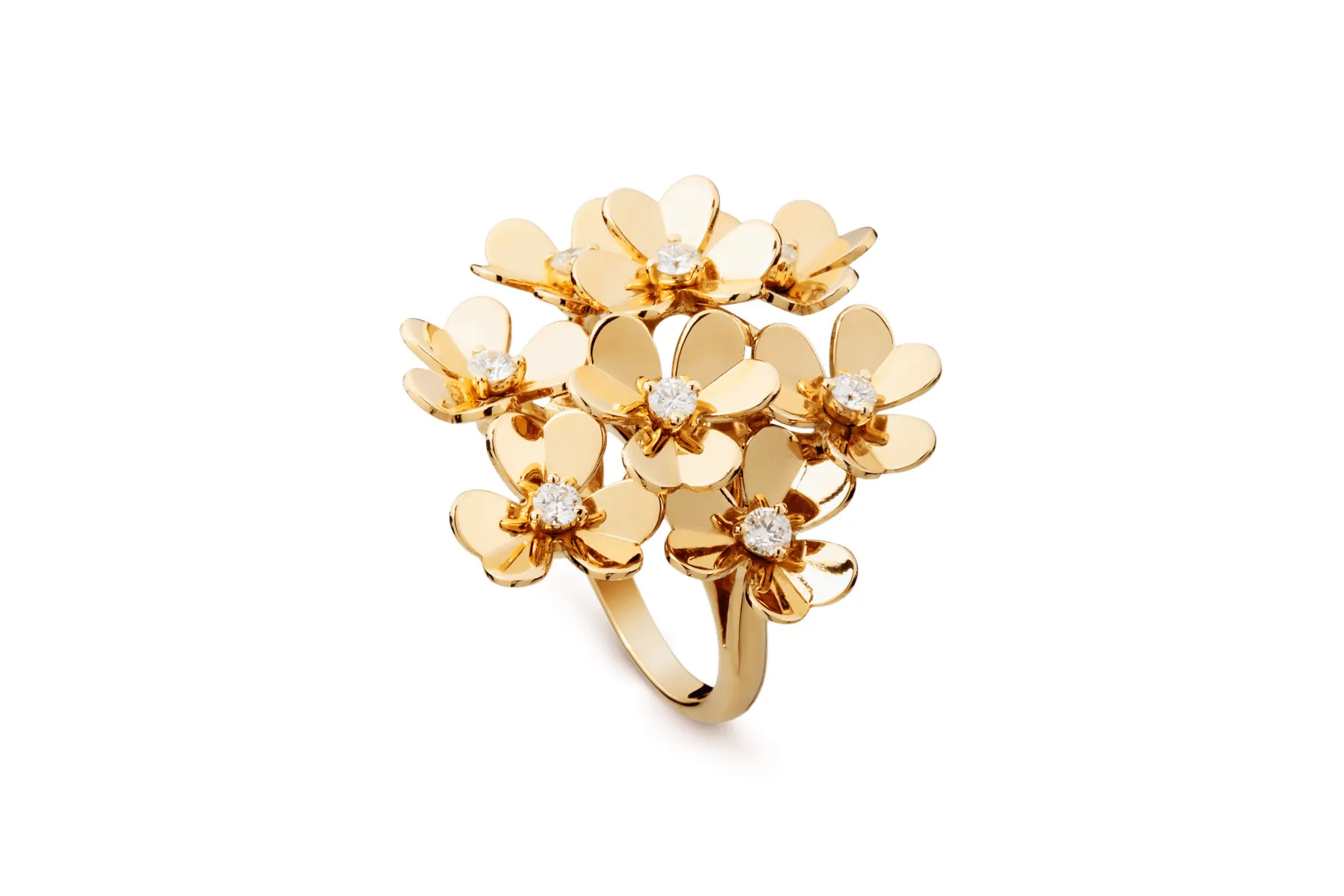 <p>Van Cleef &amp; Arpels &#8216;Frivole&#8217; ring in yellow gold with diamonds</p>
