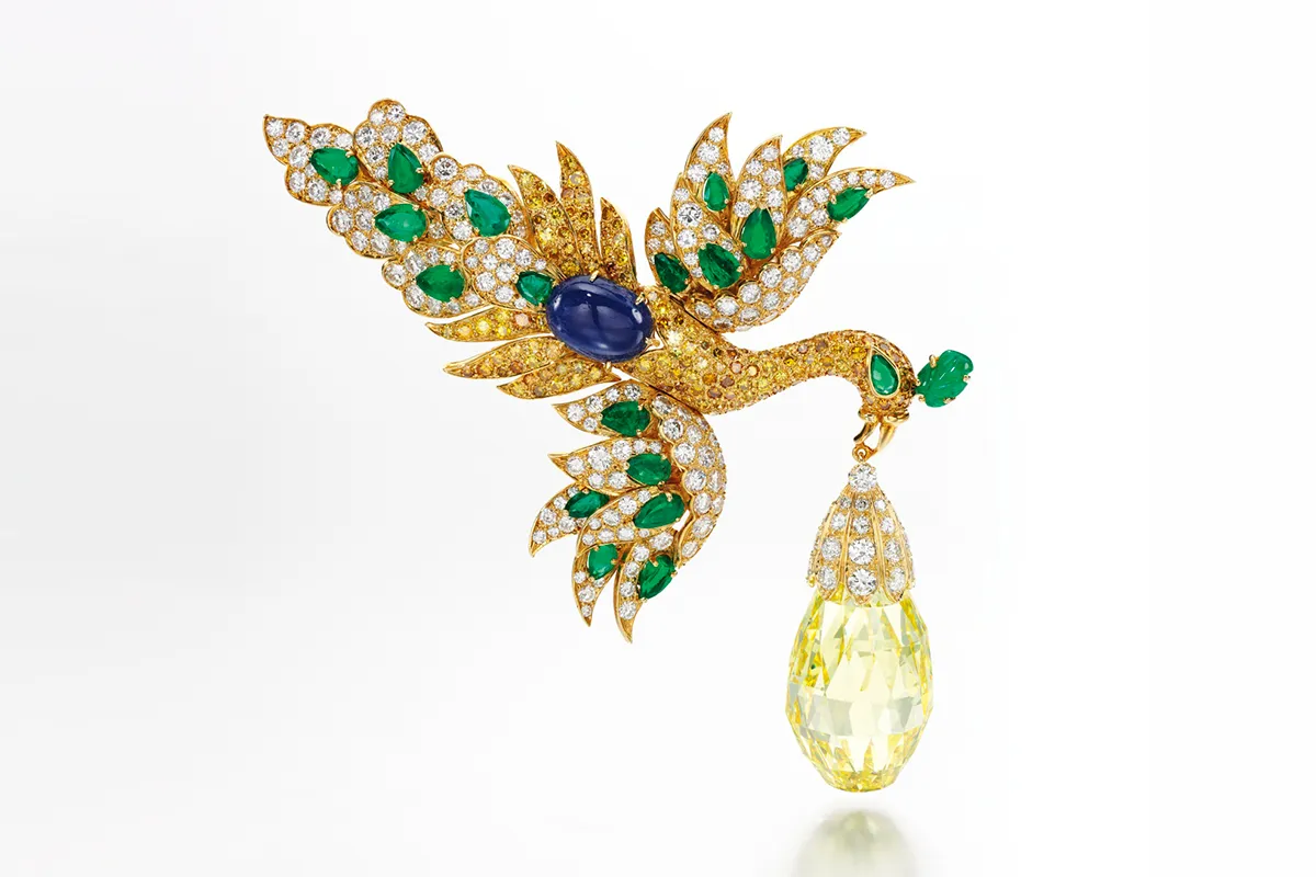 <p>Van Cleef & Arpels Walska Briolette Diamond Brooch</p>