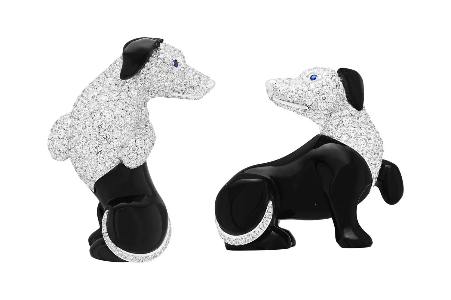 <p>Van Cleef&Arpels brooch from L’Arche de Noé collection with onyx and diamonds</p>