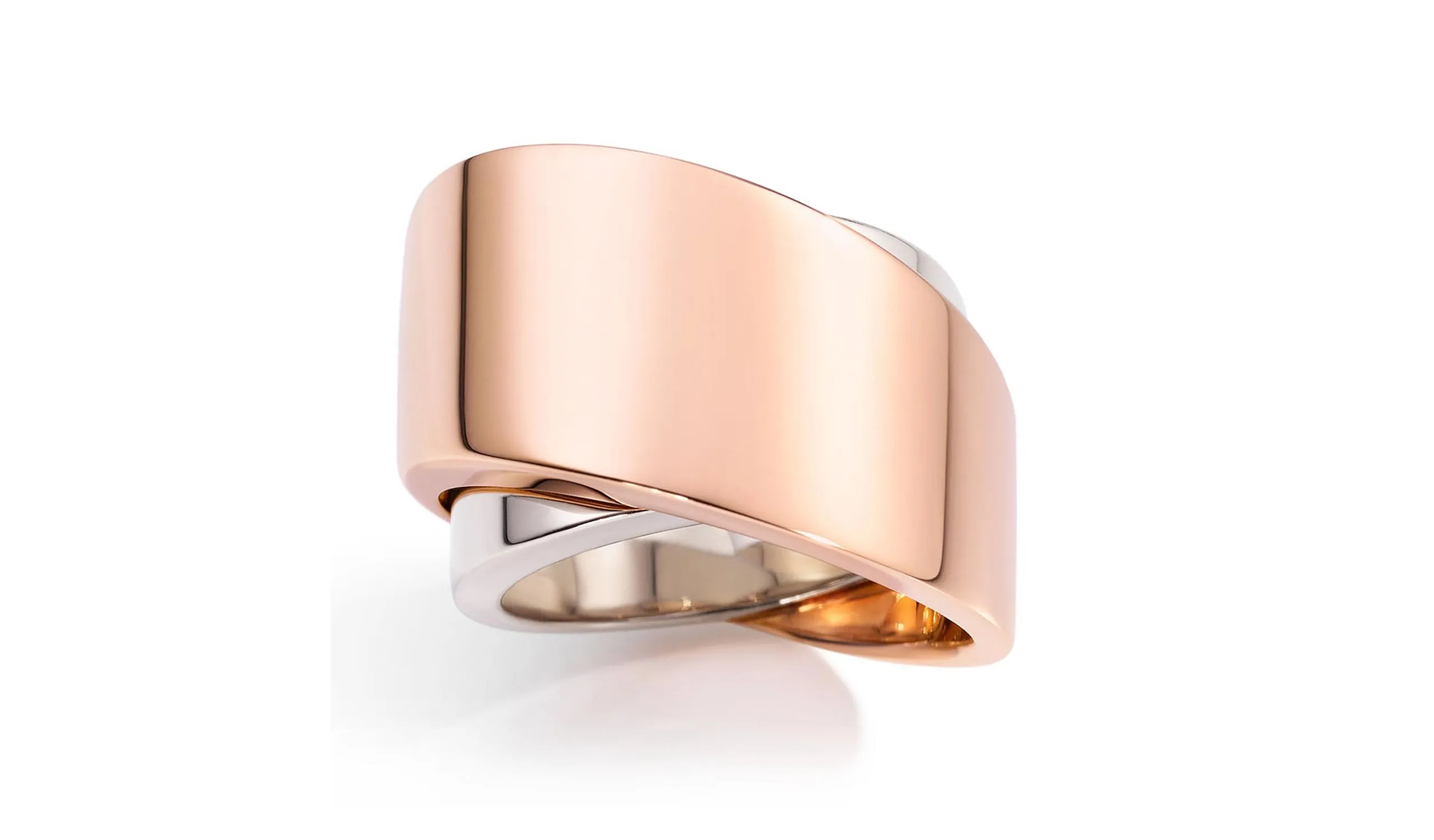 Vhernier Tourbillon ring in 18k rose gold and white gold