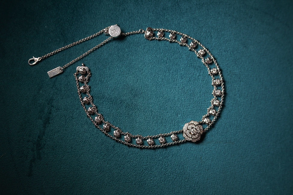 <p>This Chanel Camélia choker with diamonds is an important and sentimental part of Farnoush Hamidian&#8217;s personal jewellery collection </p>

