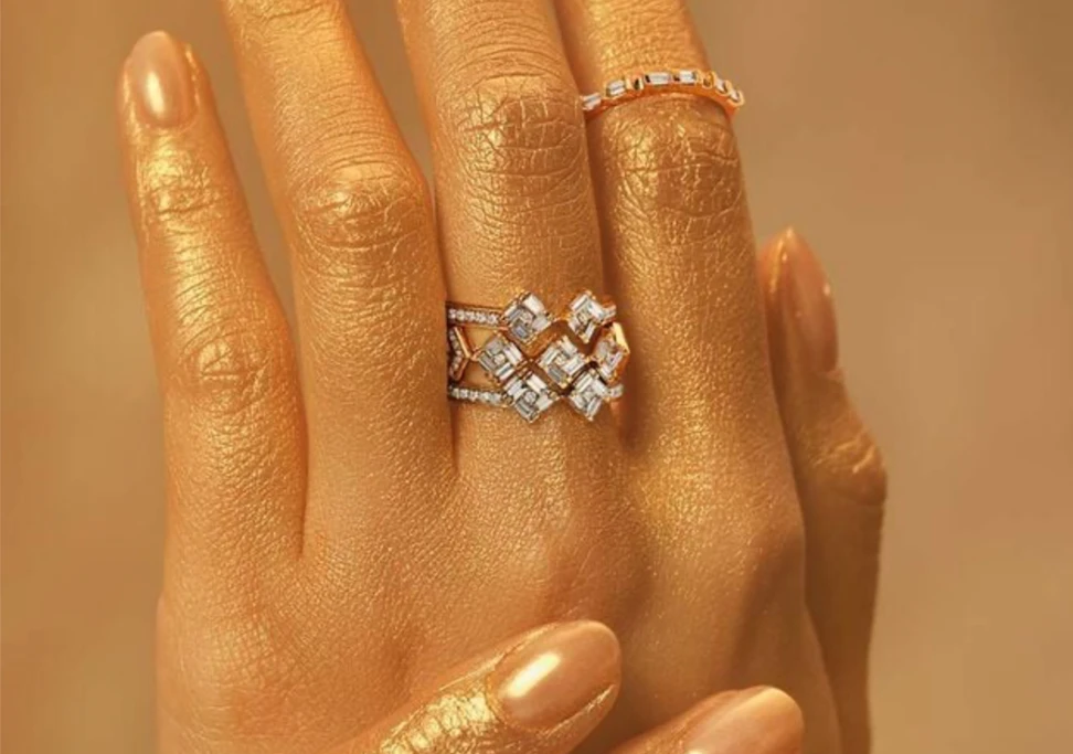 <p>The Ballad of Belonging ring from Zoya&#8217;s Samave collection, featuring the brand&#8217;s signature &#8216;Zoya Baoli&#8217; setting</p>
