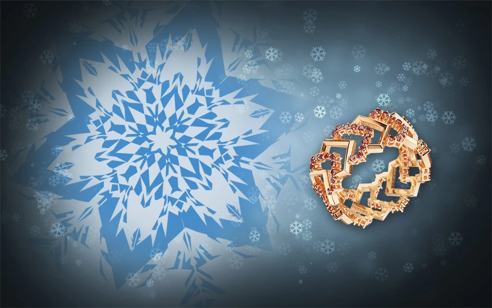 <p>Alexander Arne Rose gold ring with cognac diamonds</p>