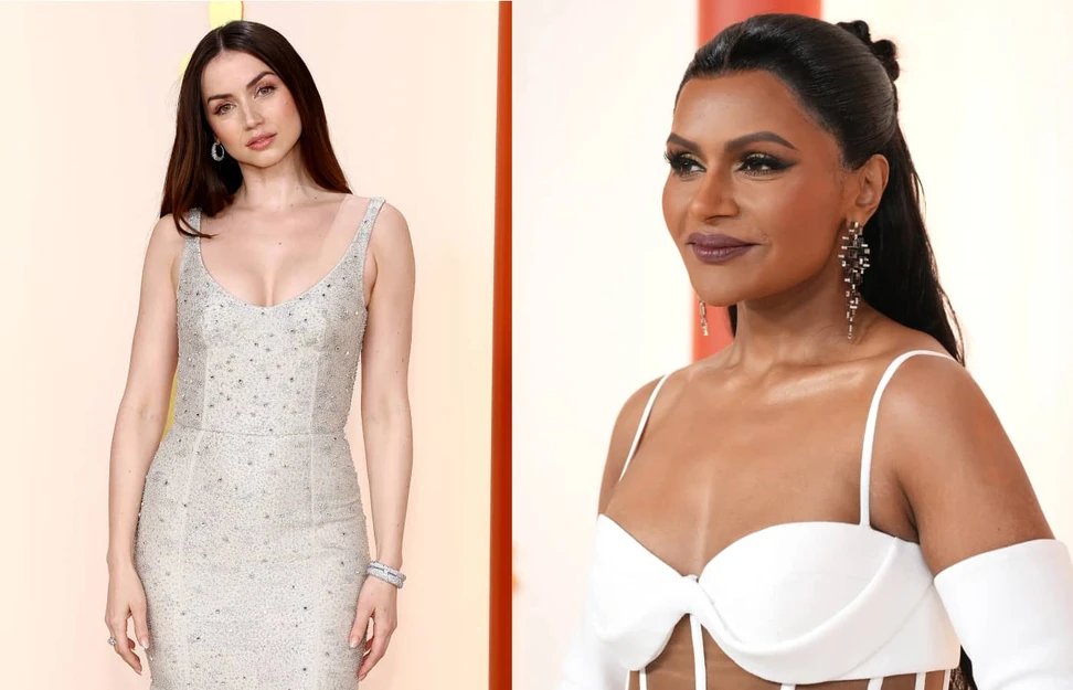<p>Ana de Armas in Louis Vuitton and Mindy Kaling in Boucheron at the Oscars 2023</p>