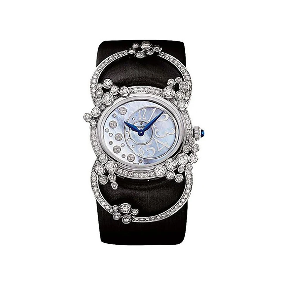 <p>Audemars Piguet White Gold Black Millenary Precieuse Watch</p>

