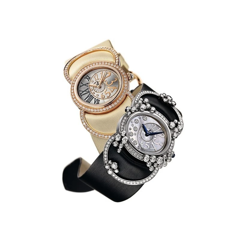 <p>Audemars Piguet White Gold Black Millenary Precieuse Watch</p>

