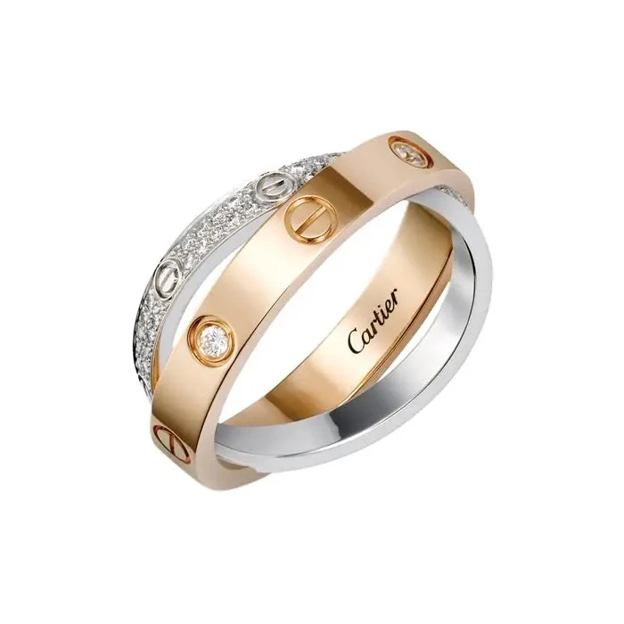 <p>Cartier LOVE ring with 52 brilliant-cut diamonds totalling 0.19 carats</p>
