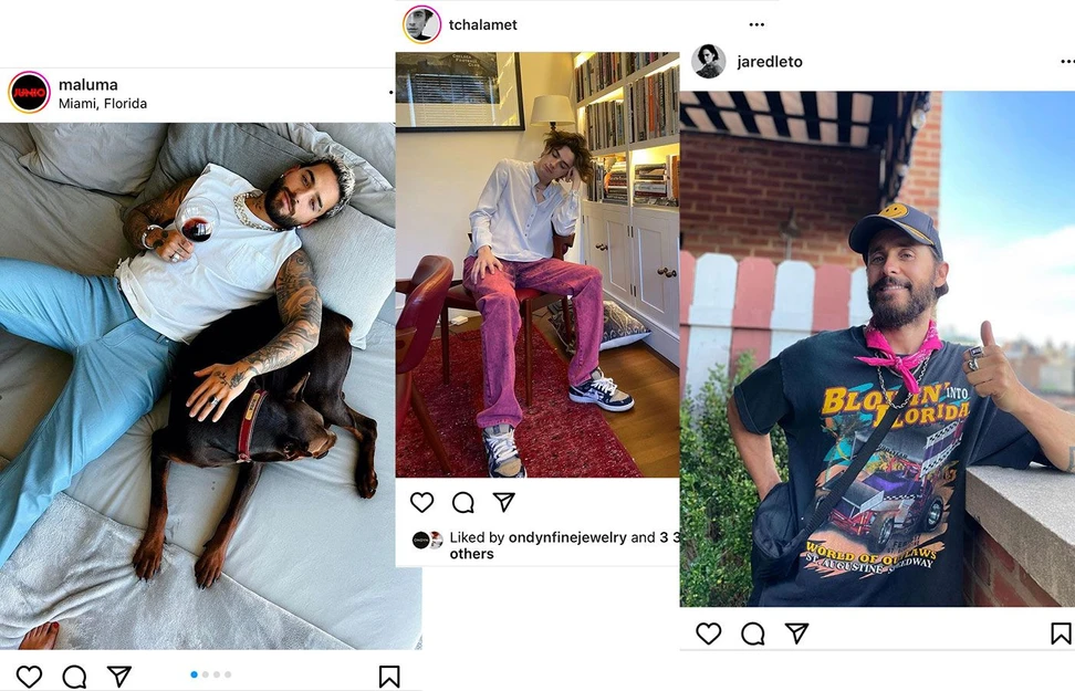 <p>Celebrities Maluma, Timothée Chalamet and Jared Leto embracing jewellery as part of their daily wardrobes</p>
