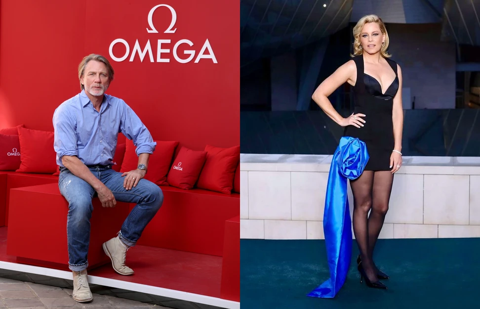 <p>Daniel Craig at the Olympics teasing a brand new OMEGA watch, American actress Elizabeth Banks wearing diamond hoop earrings and a matching bracelet from Grown Brilliance Jewellers</p>
