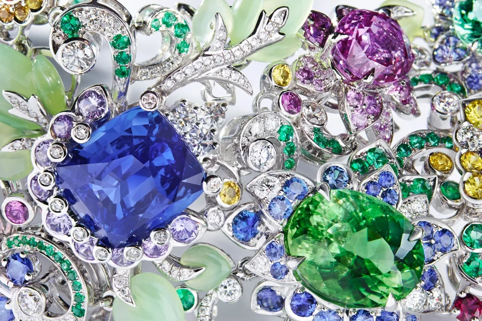 <p>Details of the Fabergé &#8216;Secret Garden&#8217; collection bracelet</p>
