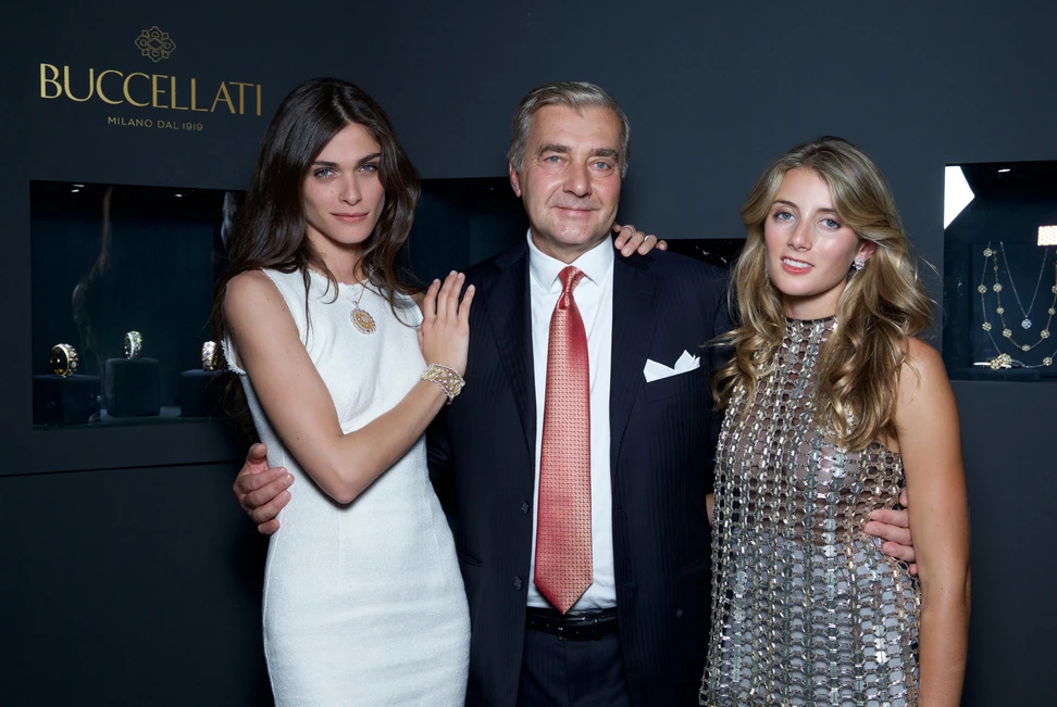 <p>Elisa Sednaoui, Andrea Buccellati and Lucrezia Buccellati</p>
