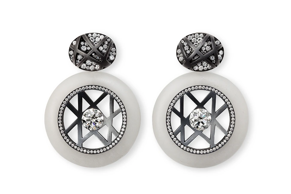 <p>Hemmerle earrings with old mine diamonds</p>
