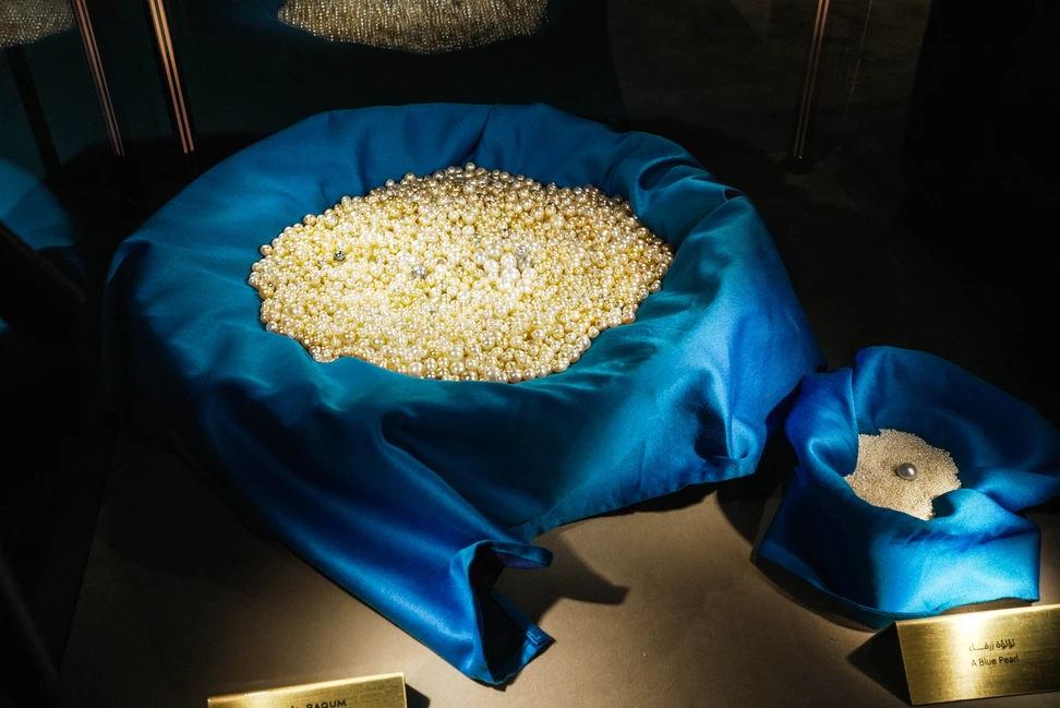 <p>Thousands of natural Bahraini pearls at Mattar Jewellers</p>