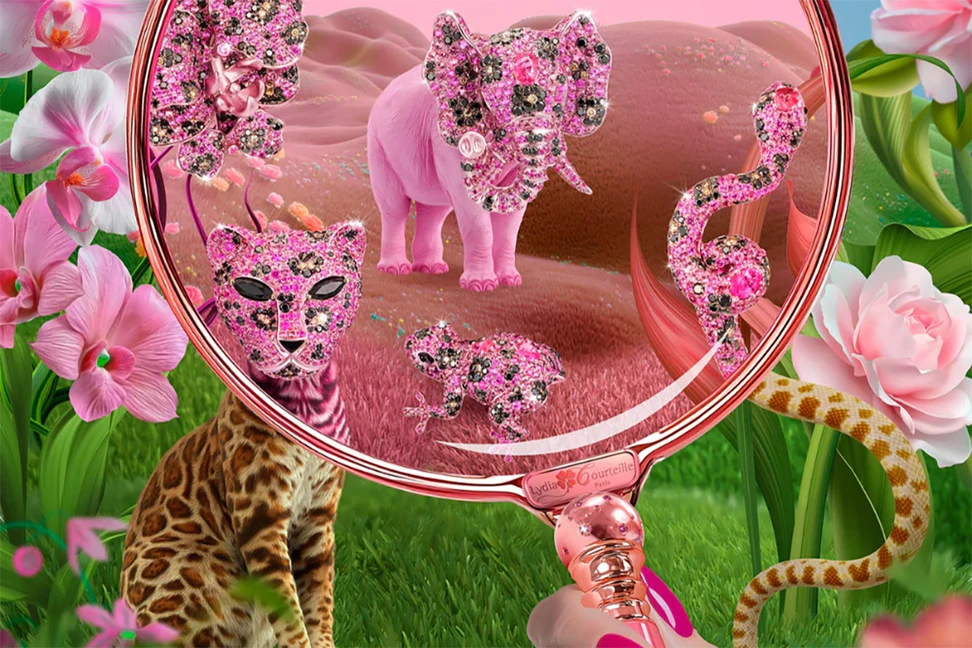 <p>Lydia Courteille’s Think Pink high jewellery collection reimagines a bestiary of animals through an intensely saturated, surreal lens</p>