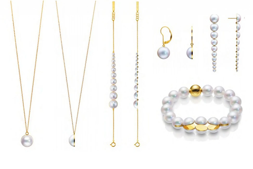 <p>Melanie Georgacopoulos for Tasaki. 18K Yellow Gold and Cultured Pearls</p>
