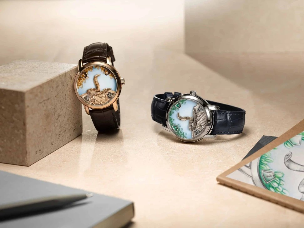 <p>Vacheron Constantin Métiers d’Art The Legend of the Chinese Zodiac timepieces available in yellow gold or platinum</p>
