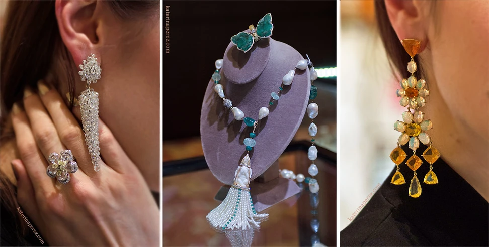 <p>Nina Runsdorf jewels at Couture 2014</p>
