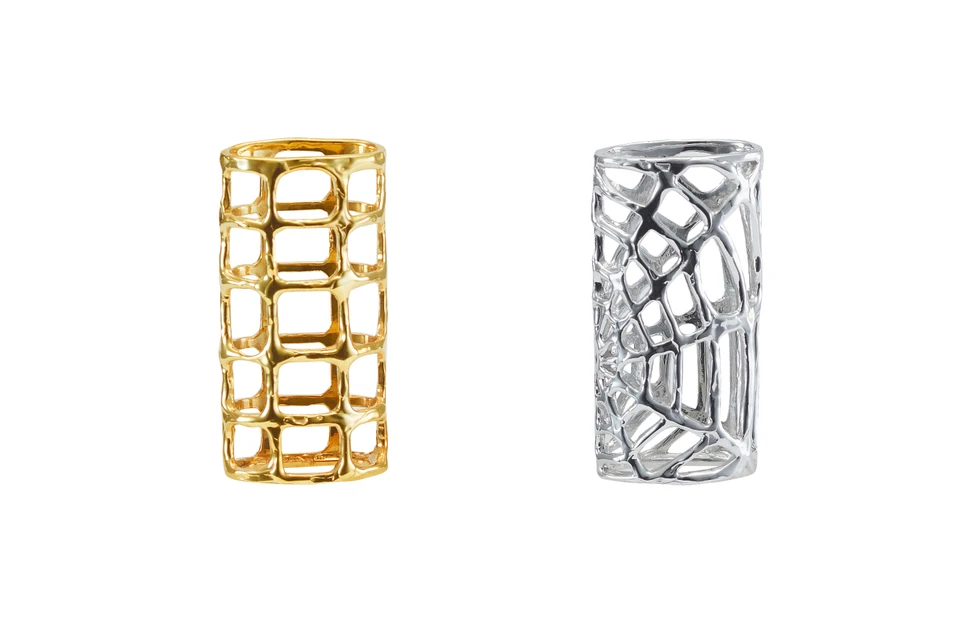 <p>Patcharavipa hand made Bic lighter cases in Siam gold and white gold</p>