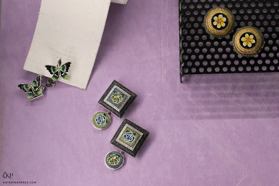 <p>SICIS cufflinks with micromosaic</p>