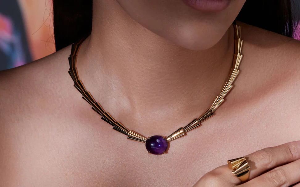 <p>TOKTAM Rumi Ametysts Necklace</p>