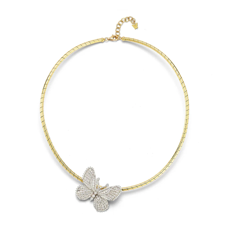 <p class="product-info__title h3">Tanya Farah Diamond Butterfly collar necklace</p>
