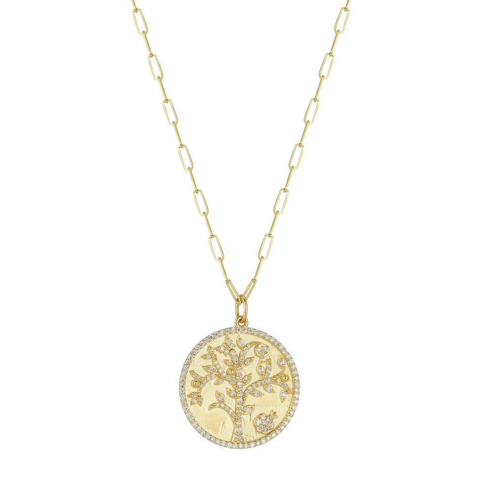 <p class="product-info__title h3">Tanya Farah Medium Tree of Life diamond necklace</p>
