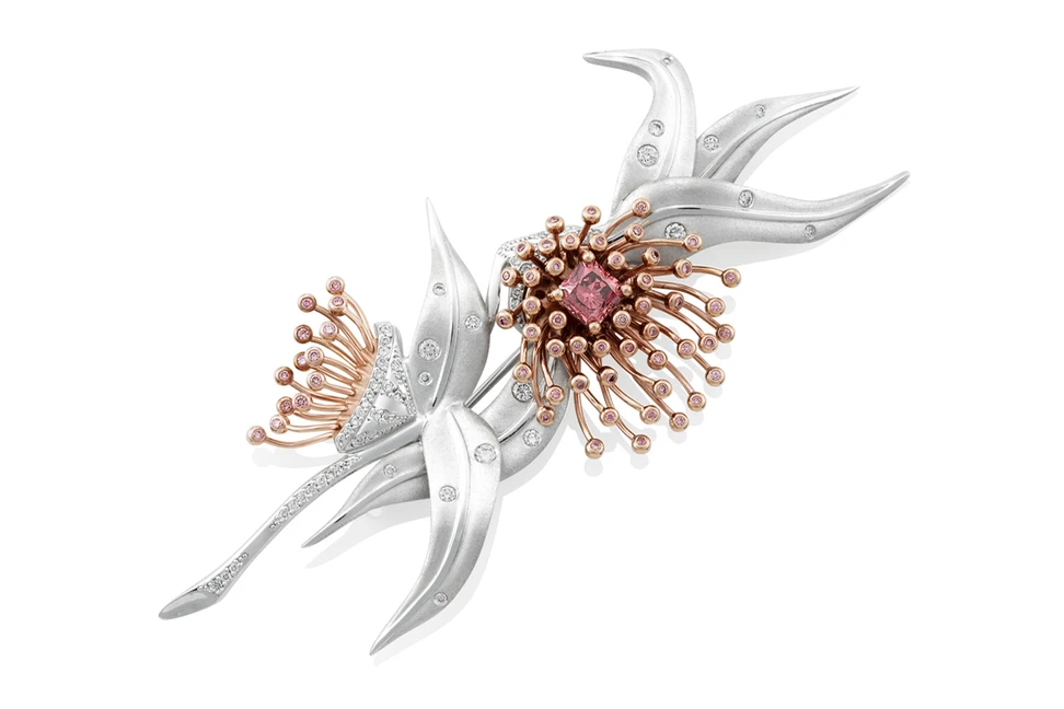 <p>The Diamond Jubilee Blossom Brooch by Mondial Pink Diamond Atelier</p>
