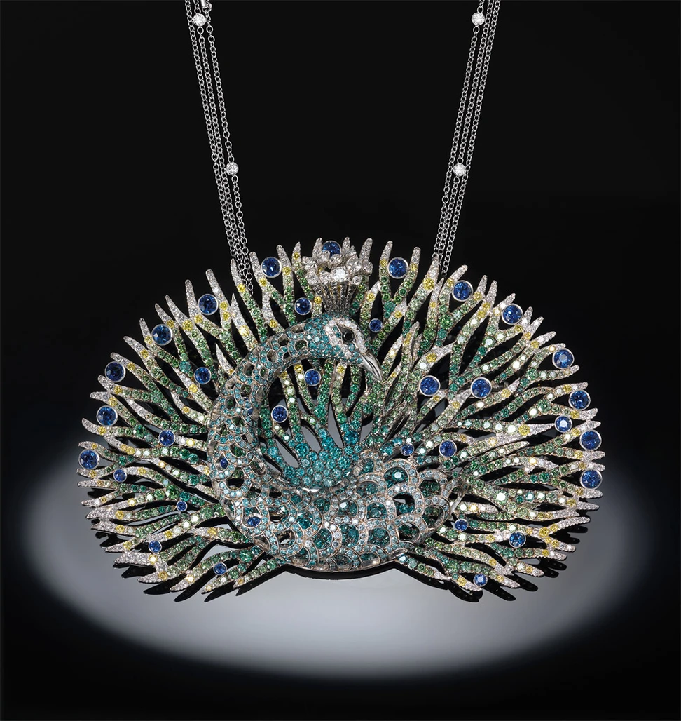 <p>The “Peacock” necklace by Palmiero</p>