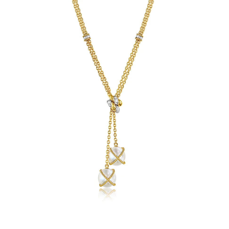 <p>Verdura South Sea Pearl Lariat Necklace</p>