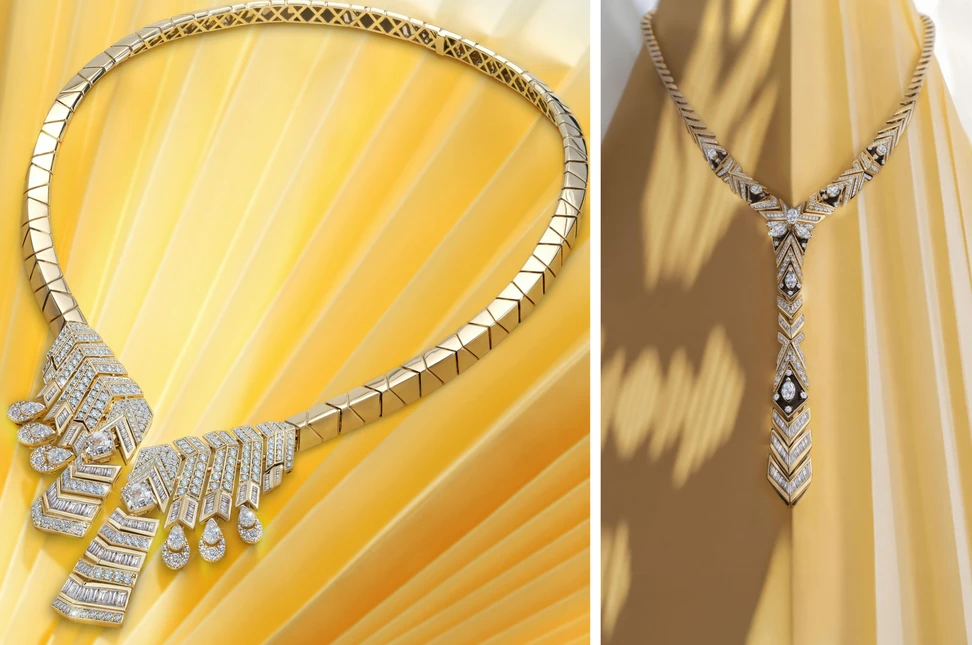 <p>Zoya&#8217;s Her Becoming collection reimagines white diamond jewellery using rare shapes of diamonds and inspiration from the ancient art of Ikat</p>
