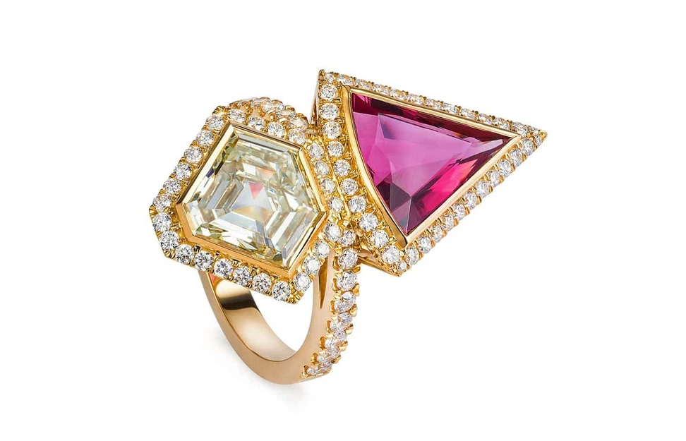 <p>Sabine Roemer&#8217;s debut Superwoman ring, crafted in 2015</p>
