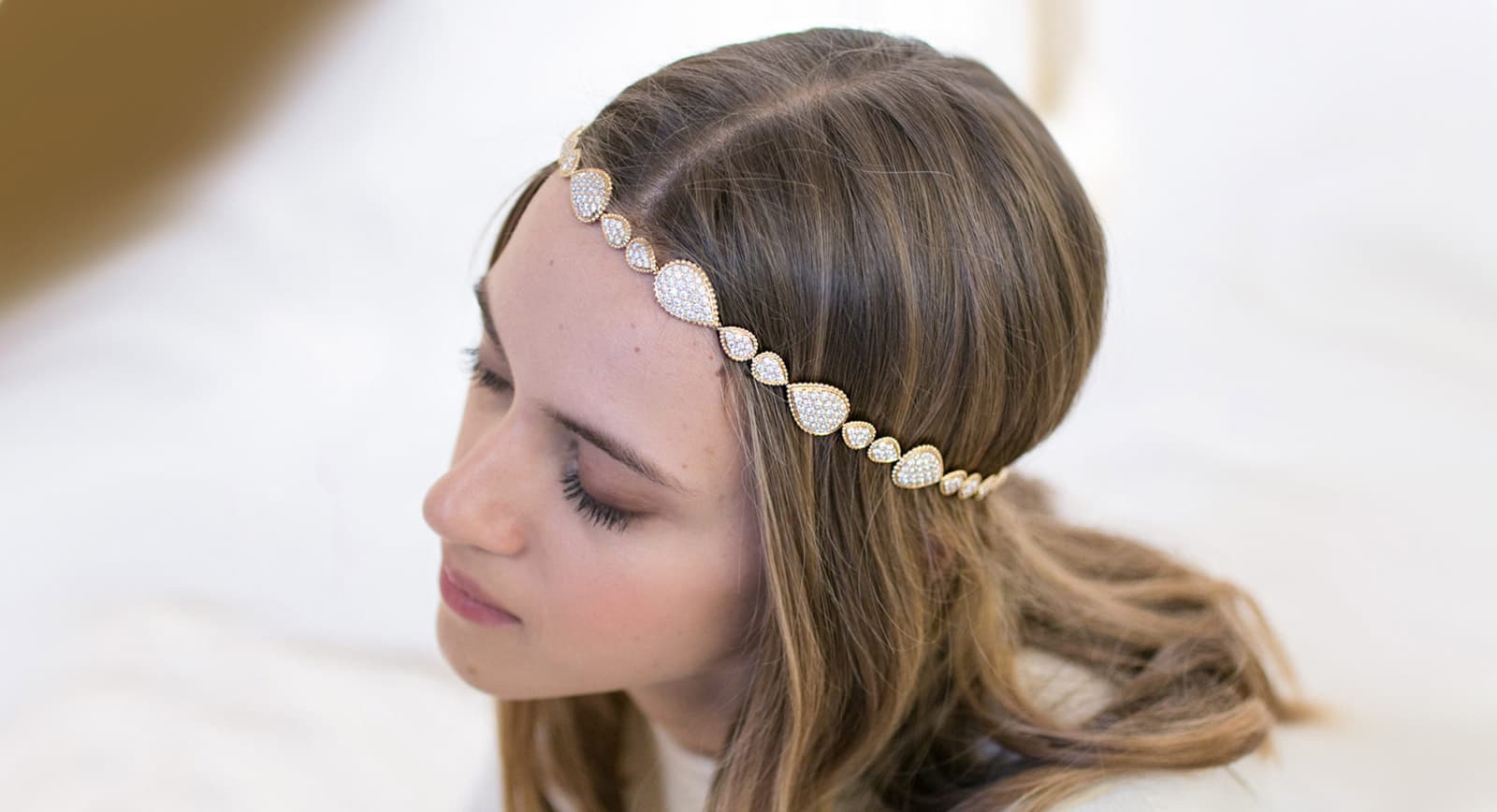 Boucheron Serpent Boheme hairband in yellow gold and diamonds