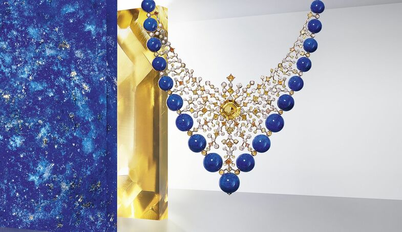 S2x1 cartier magnitude collection necklace  magnitude equinoxe 3 banner lapis lazuli