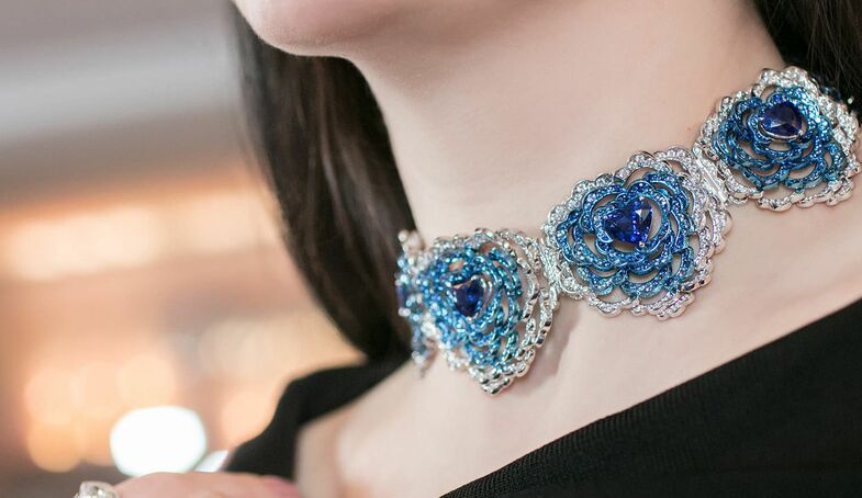 S2x1 chopard red carpet 2019 sapphire chocker