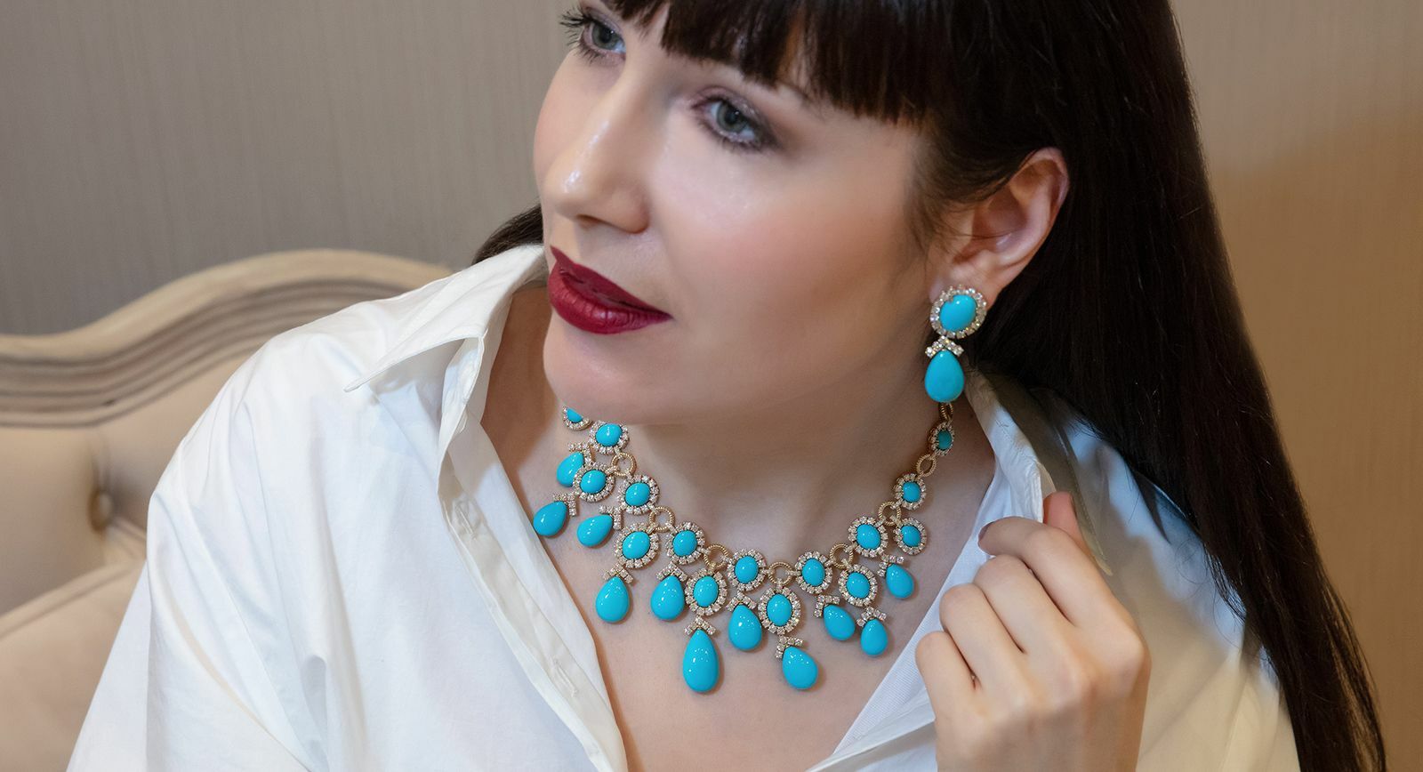 Veschetti turquoise jewellery suite