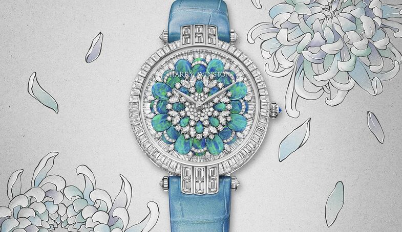 S2x1 premier hypnotic chrysanthemum automatic 36mm harry winston banner