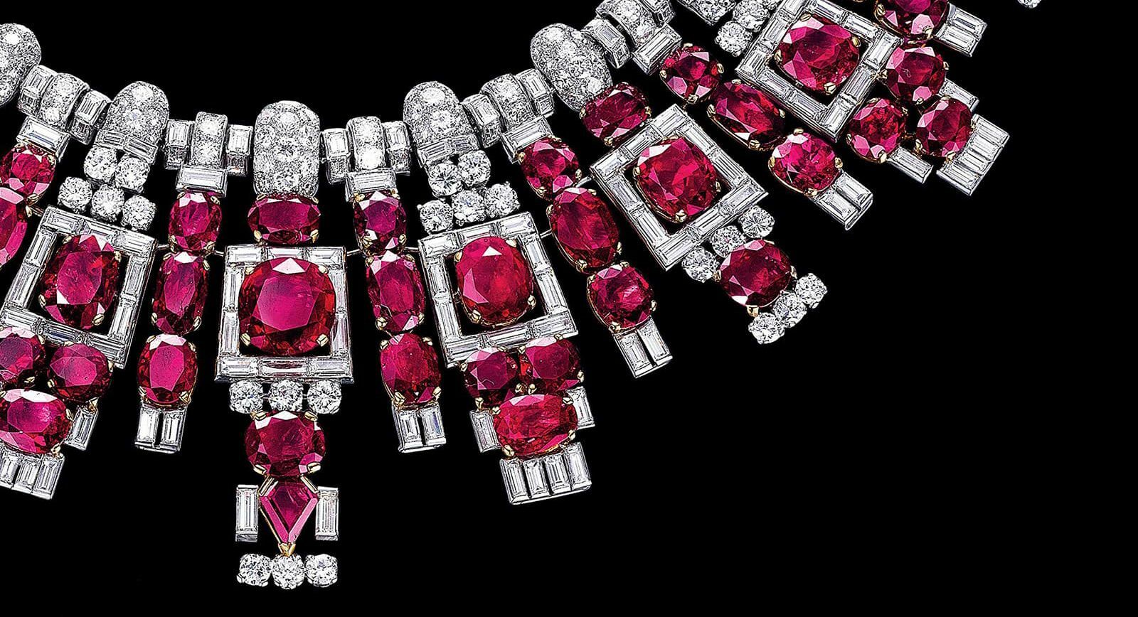 Maharaja Digvijaysinhji of Nawanagar's ruby Cartier necklace