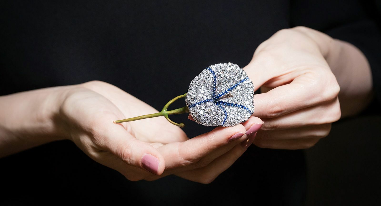 Ninotchka цветочная брошь с бриллиантами и сапфирами
