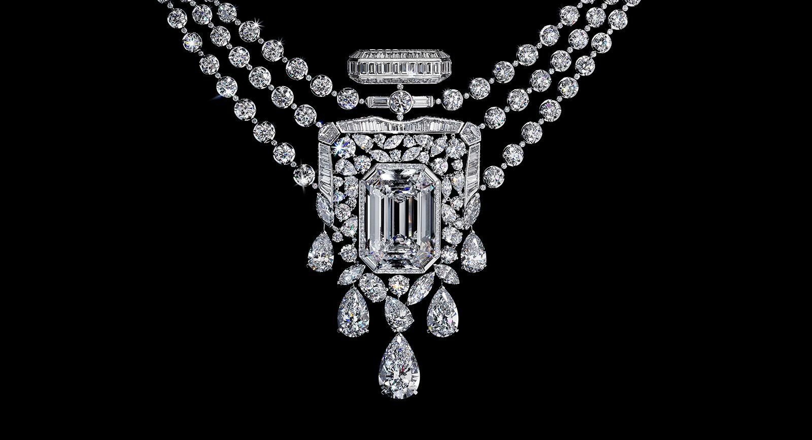 Chanel N°5 diamond necklace is an ode to the legendary perfume