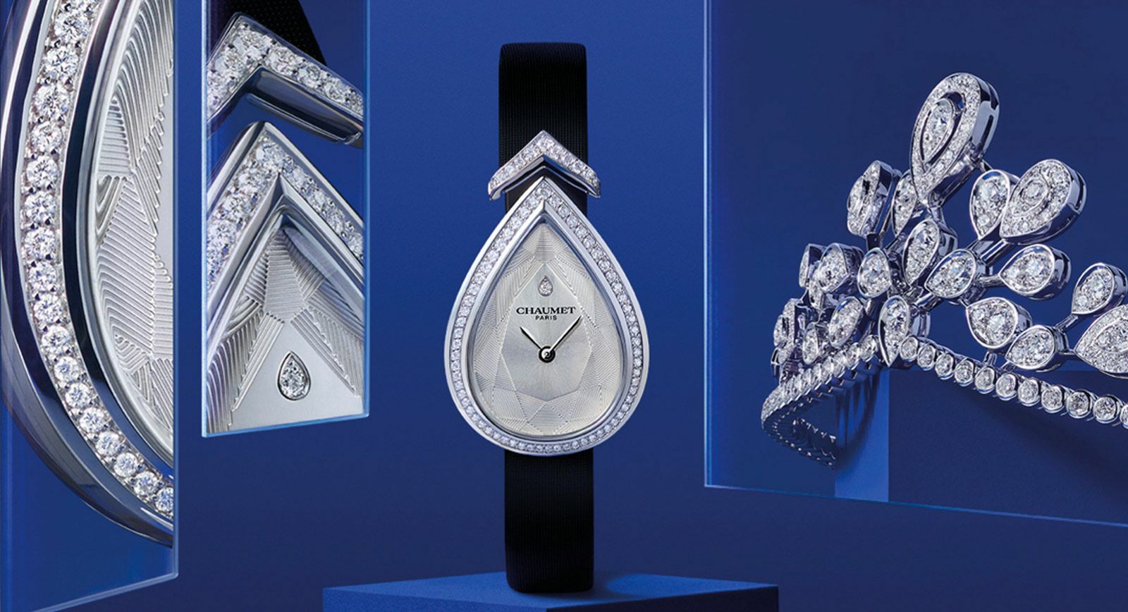 The signature blue colour of French jewellery maison, Chaumet