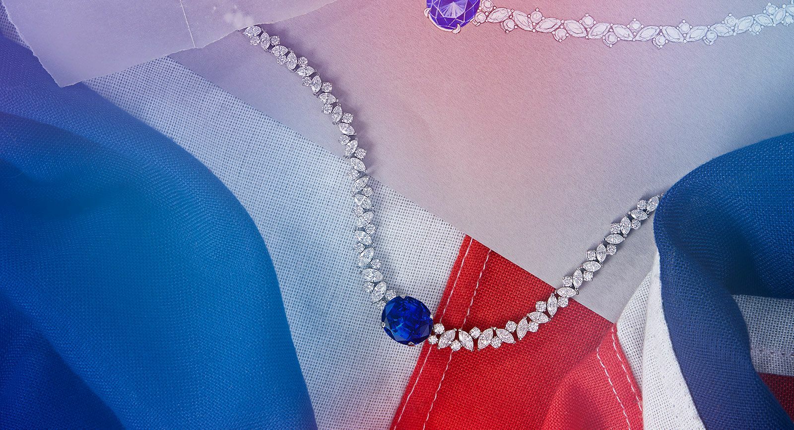 Pragnell Platinum Jubilee 70th Anniversary Noble Platinum And Royal Blue Ceylon Sapphire Necklace