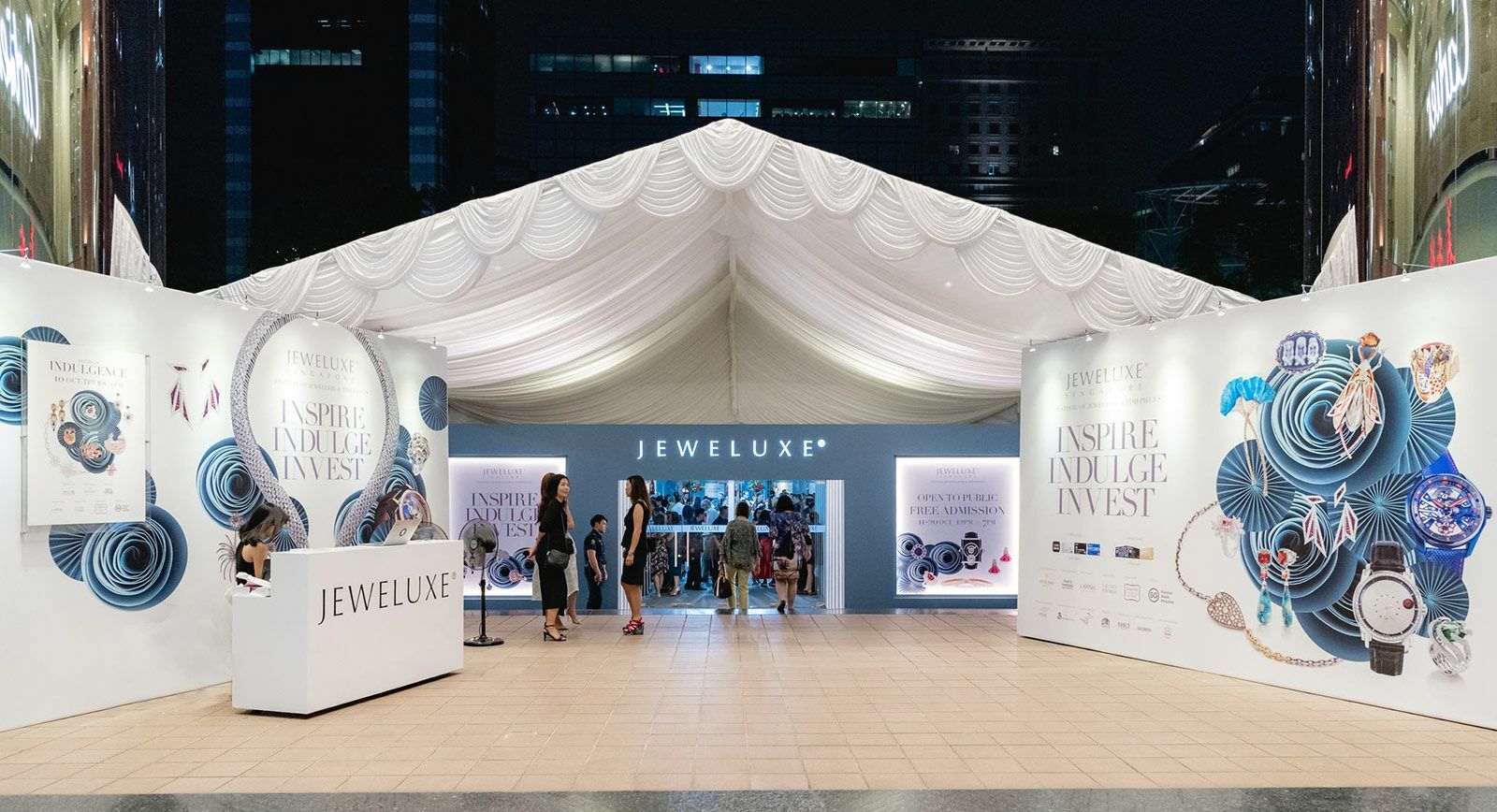 Jeweluxe exhibition tent in Singapore