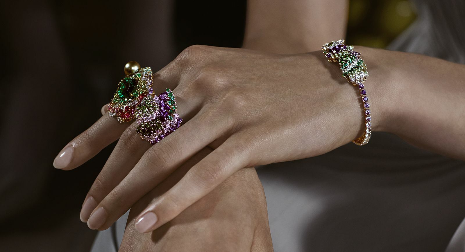 Dior Print High Jewellery Collection ring and bracelet. Photo credit - Laura Sciacovelli