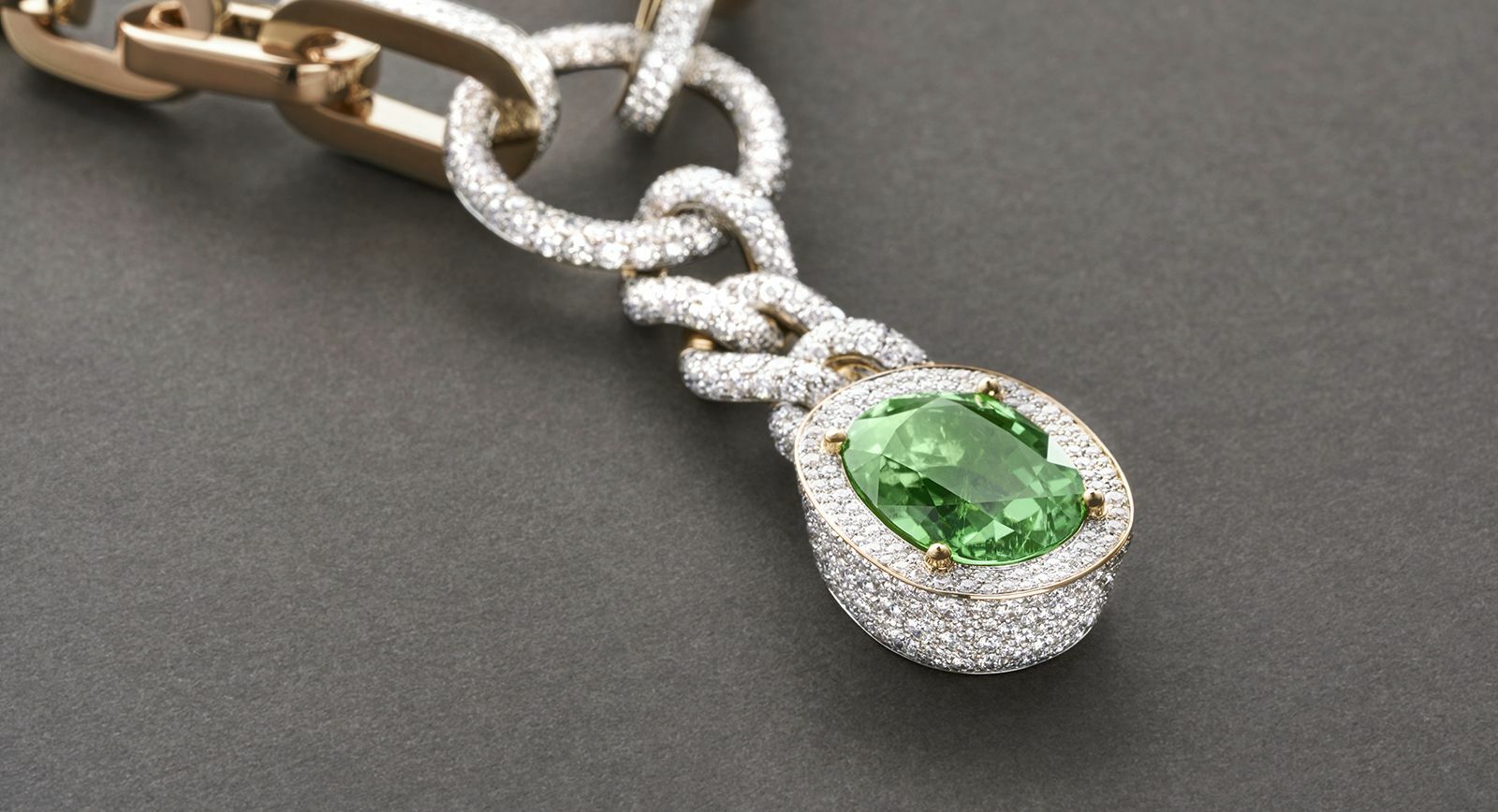 Pomellato Princess The Rapper Menta High Jewellery necklace with a 17.9 carat Paraiba tourmaline