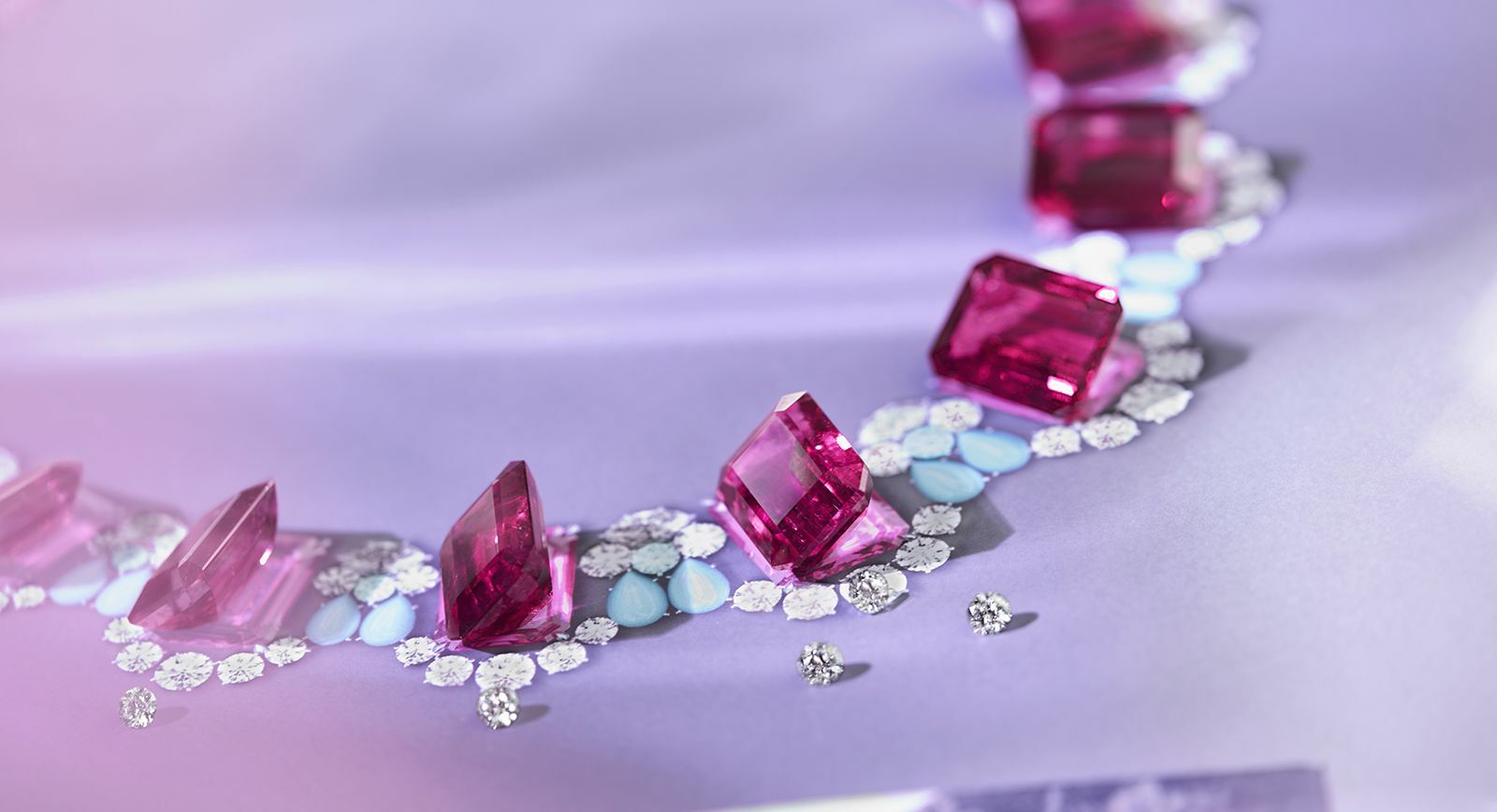 Winston Cluster Pink Sapphire and Diamond Pendant