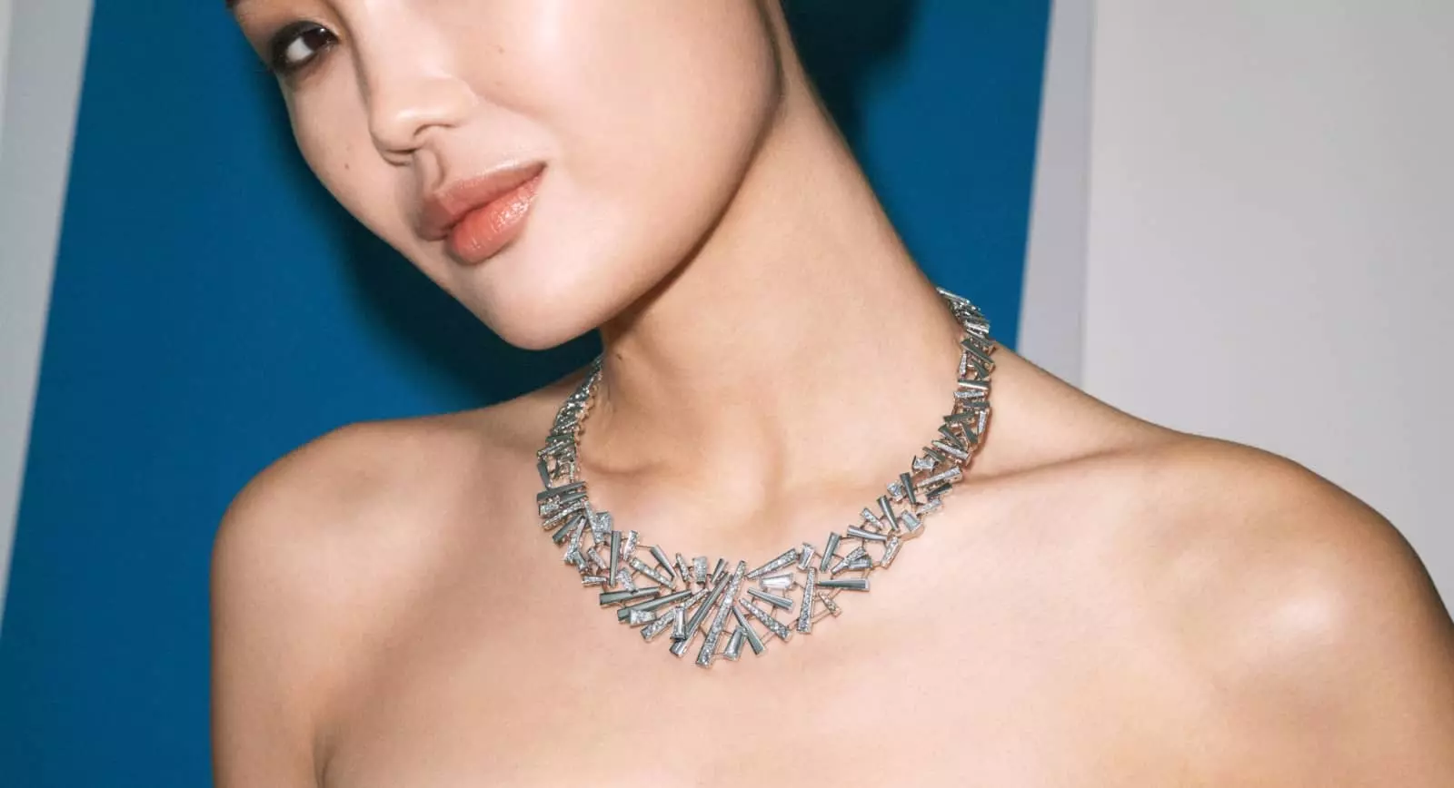 Bucherer Fine Jewellery Rock Diamonds High Jewellery necklace with trapezoid-cut and round brilliant-cut diamonds