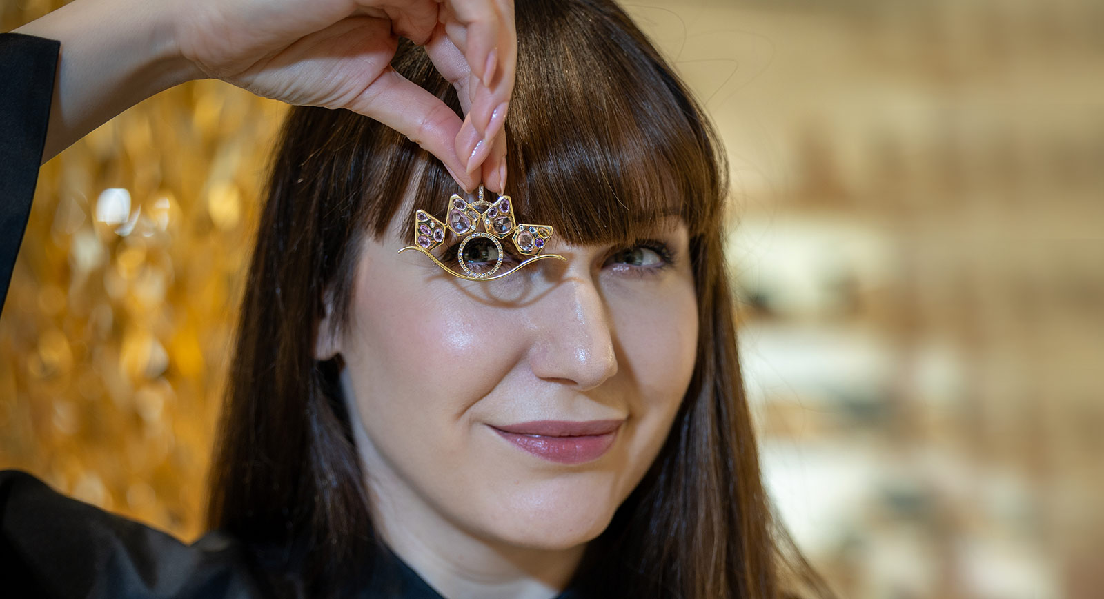 Katerina Perez views jewellery by Greek artist jewellers on a visit to Athens in 2023