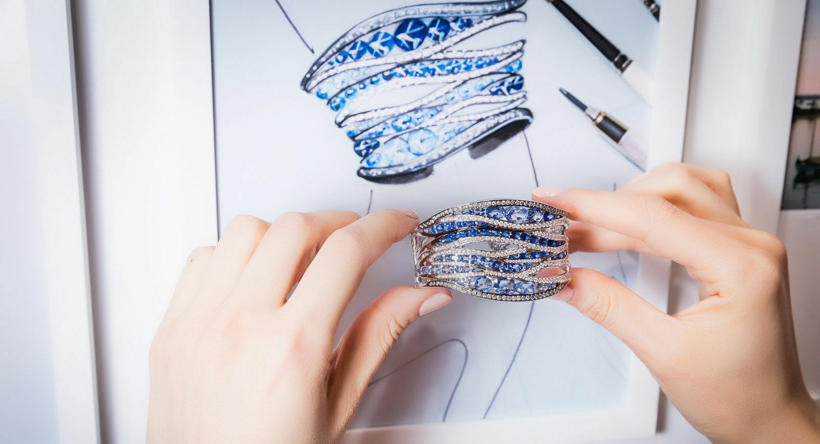 Maria Canale bracelet with sapphires and diamonds