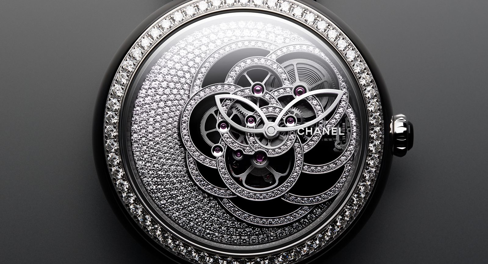 Chanel Camellia Diamond White Gold Watch For Sale at 1stDibs