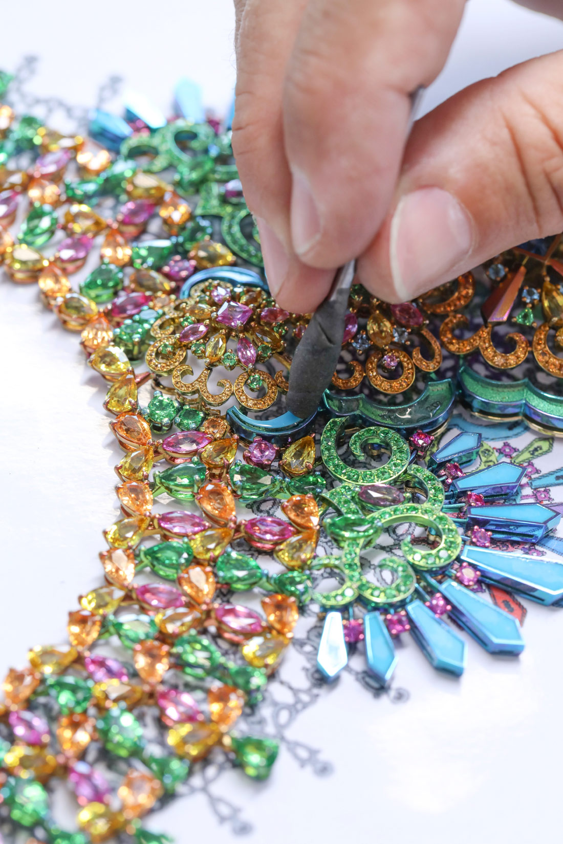 Rihanna Loves Chopard high jewellery necklace in the making